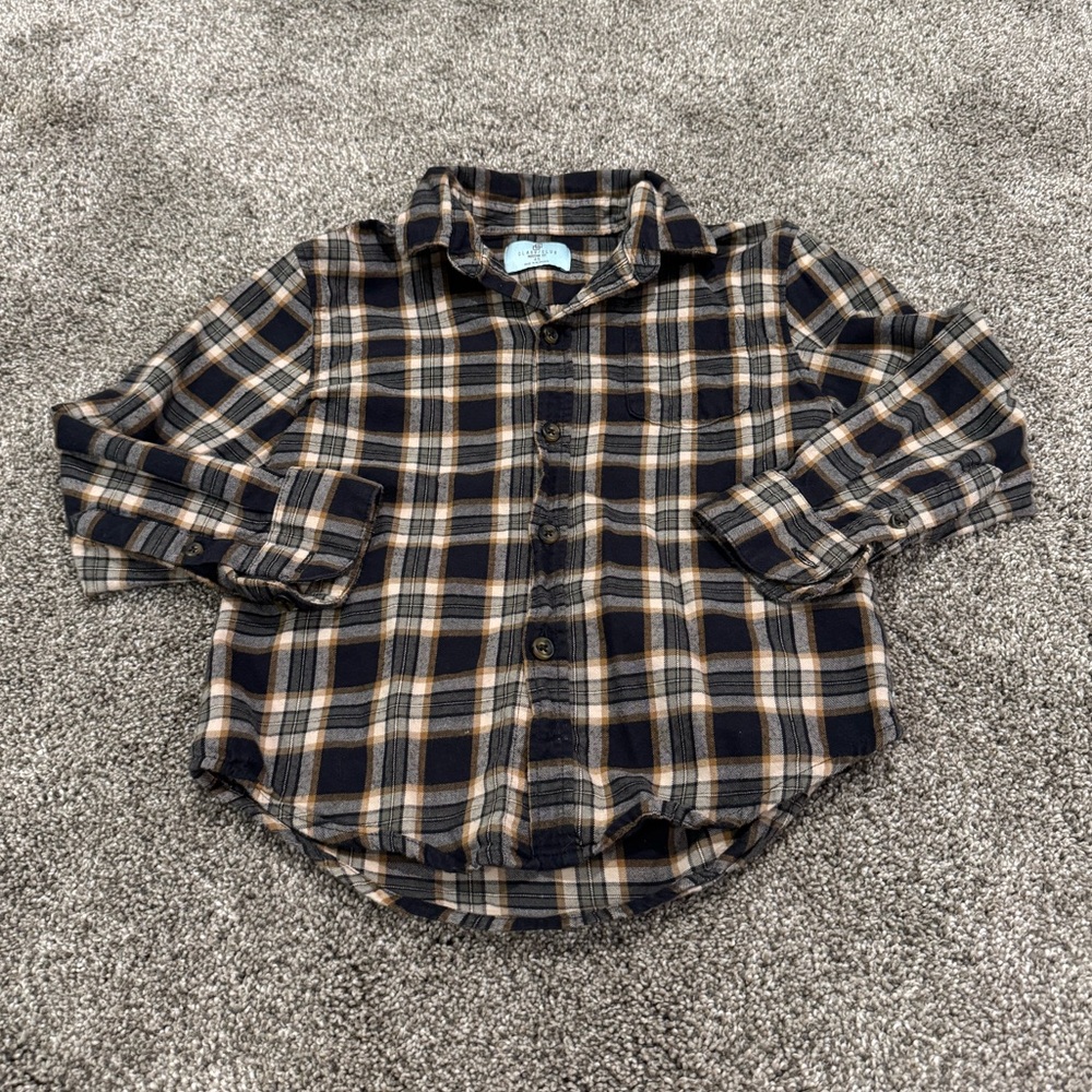 Little Boys Class Club Modern Fit Plaid Button Down Shirt: Size 4/5 *NWOT